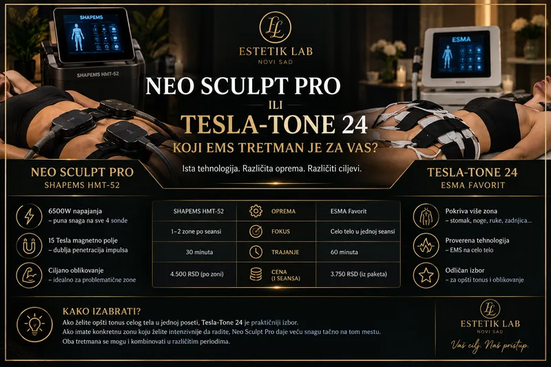 Neo Sculpt Pro ili Tesla-Tone 24 - koji EMS tretman je za vas