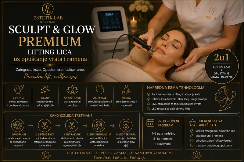 Sculpt & Glow Premium – lifting lica uz opuštanje vrata i ramena