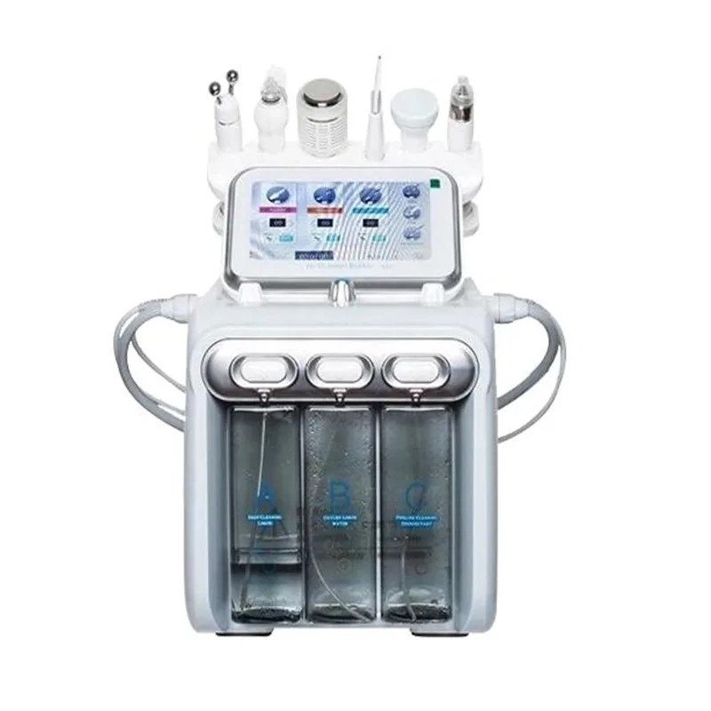 HydraGlow 6-in-1 Facial Rejuvenation System H2O2 - Multifunkcionalni uređaj koji kombinuje hidro-dermabraziju sa šest funkcija za zatezanje, čišćenje i podmlađivanje kože.