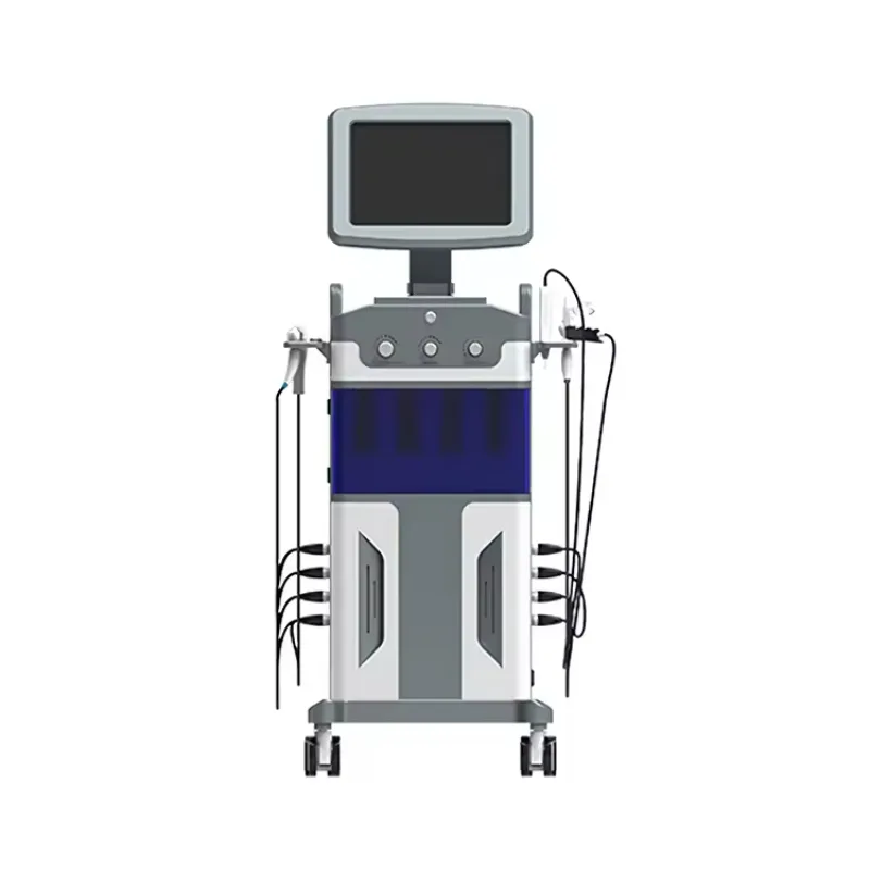 HydroRevive Pro 9-u-1 - Sveobuhvatna 9-u-1 hidrafacijal platforma za hidra dermabraziju i dubinsko čišćenje, namenjena salonima sa većim obimom klijenata.